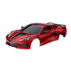 Body, Chevrolet Corvette Stingray, co mplete (red) (painted, decals applied ) (includes side mirrors, spoiler, gr