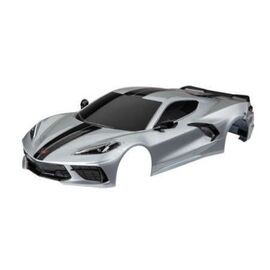 Body, Chevrolet Corvette Stingray, co mplete (silver) (painted, decals appl ied) (includes side mirrors, spoiler,