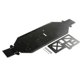 Chassis w/Brace, 4mm Black: DBXL-E 2. 0