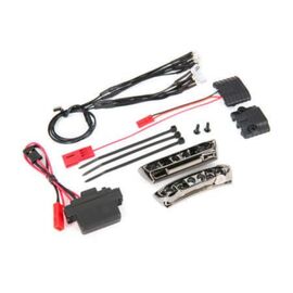 LED light kit, 1/16 E-Revo (includes power supply, front & rear bumpers, l ight harness (4 clear, 4 red), wire t