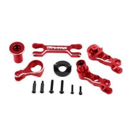 Steering bellcranks (left & right)/ d raglink (6061-T6 aluminum, red-anodiz ed) (fits X-Maxx)
