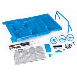 Interior, Chevrolet Blazer (1969 -197 2) (blue) (includes rollbar, gauge be zel, steering wheel and column, shift