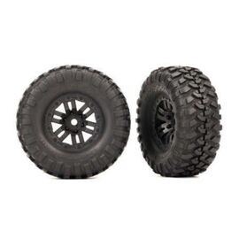 Tires & wheels, assembled (black 1.0' wheels, Canyon Trail 2.2x1.0' tires) (2)