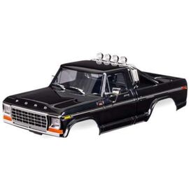 Body, Ford F-150 Truck (1979), comple te, black (includes grille, side mirr ors, door handles, roll bar, windshie