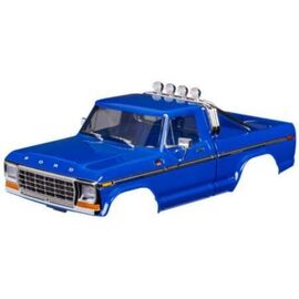 Body, Ford F-150 Truck (1979), comple te, blue (includes grille, side mirro rs, door handles, roll bar, windshiel