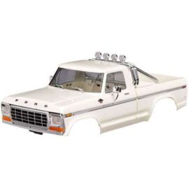 Body, Ford F-150 Truck (1979), comple te, white (includes grille, side mirr ors, door handles, roll bar, windshie