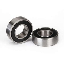 Ball bearings, black rubber sealed (6 x12x4mm) (2)