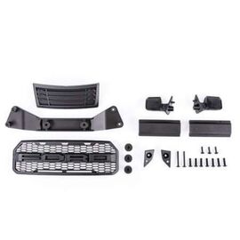 Grille/ grille mount/ mirrors, side ( left & right)/ mirror mounts (left & right)/ body mount adapter/ rear latc
