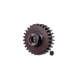 Gear, 19-T pinion (machined, hardened steel) (1.0 metric pitch) (fits 5mm shaft)/ set screw
