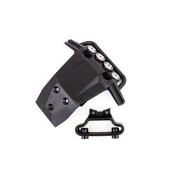 Bumper, front/ bumper support (fits 4 WD Rustler) (for LED light kit instal lation)