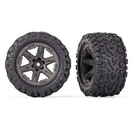 Tires & wheels, assembled, glued (2.8 ') (RXT gray wheels, Talon EXT tires, foam inserts) (4WD electric front/re