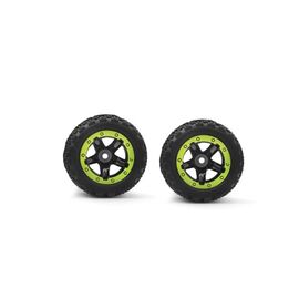 Slyder ST Wheels/Tires Assembled (Black/Green)