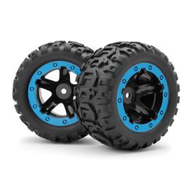 Slyder MT Räder/Reifen Montiert (Schwarz/Blau)