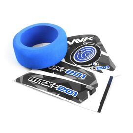MTX-201 Mousse pour volant radio et autocollant (bleu)