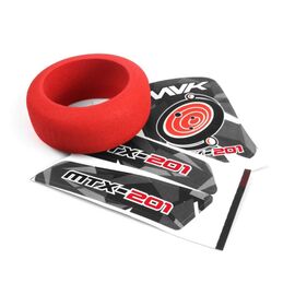 MTX-201 Mousse pour volant radio et autocollant (rouge)