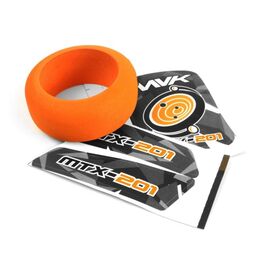 MTX-201 Mousse pour volant radio et autocollant (orange)