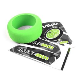 MTX-201 Mousse pour volant radio et autocollant (vert)