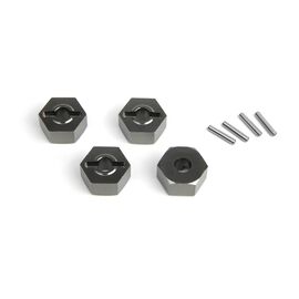 Aluminium 14mm Sechskant Nabensatz (Grau/4Stk)