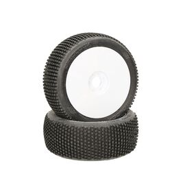 HB Gridlock Mounted Tire (Red/White Wheel/1:8 Buggy)
