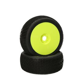 HB Gridlock Mounted Tire (Red/Yellow Wheel/1:8 Buggy)