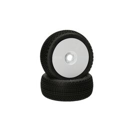 HB Gridlock V2 Mounted Tire (Red/White Wheel/1:8 Buggy)