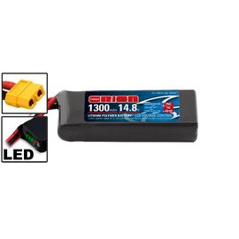 LiPo 1300mAh 4S 14,8V 75C (XT60) - Racing Drone Battery