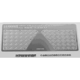 Stainless Steel Rear Diamond Plates Silver for Axial SCX10 II, XJ Cherokee Body