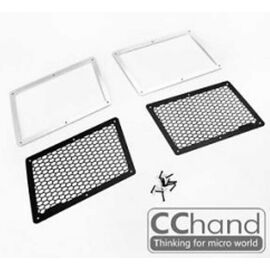 Stainless Steel Rear Window Guard Type A Black for Axial SCX10 II, XJ Cherokee Body
