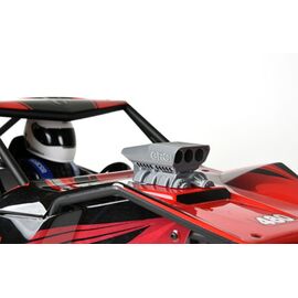 Mock Intake & Blower Set Grey with LED for 1/8 RC Body