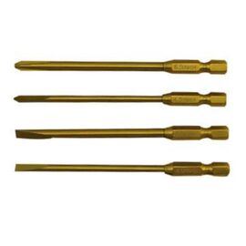Titanium Tip Power Tool Phillips 4.0+/5.0+ Flat 4.0-/5.0- 4pcs/set