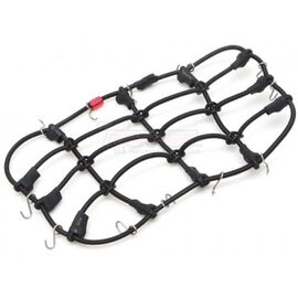 Scale Accessories Elastic Luggage Net with Hooks 15x9cm for RC Crawler & Truck Black