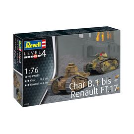 Char B.1 à + Renault FT.17