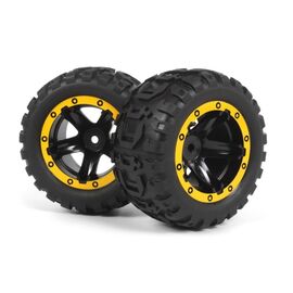 Slyder MT Roues/Pneus Assemblés (Noir/Jaune)