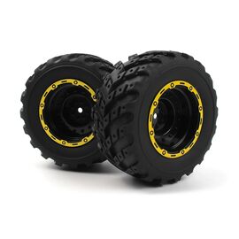 Smyter MT Wheels/Tires Assembled (Yellow/2pcs)