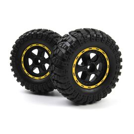 Smyter Desert Wheels/Tires Assembled (Yellow/2pcs)