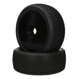 Black Jack Mounted Tire (Pink Compound/Carbon Wheel/1:8 Buggy)