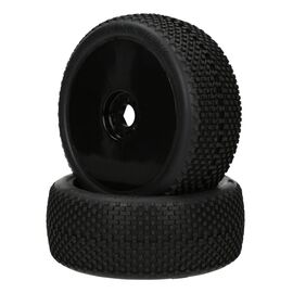 Black Jack Mounted Tire (Yellow Compound/Carbon Wheel/1:8 Buggy)