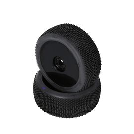 Megabite Mounted Tire (Purple Compound/Carbon Wheel/1:8 Buggy)