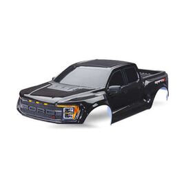 Body, Ford Raptor R, complete (black) (includes grille, tailgate trim, sid e mirrors, decals, & clipless mountin