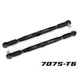 Toe links, X-Maxx (TUBES black-anodiz ed, 7075-T6 aluminum, stronger than t itanium) (157mm) (2)/ rod ends, assem