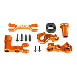 Steering bellcranks (left & right)/ d raglink (6061-T6 aluminum, orange-ano dized) (fits XRT)