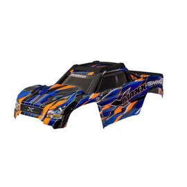Body, X-Maxx┬«, red (painted, decals a pplied) (assembled with front & rear body mounts, rear body support, and t