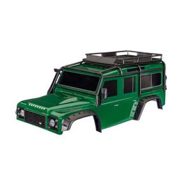 Body, Land Rover┬« Defender┬«, red (com plete with ExoCage, fuel canisters, j ack, spare tire mount & clipless moun