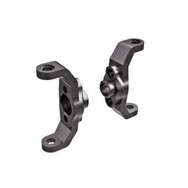 Caster blocks, 6061-T6 aluminum (dark titanium-anodized) (left & right)