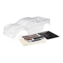 Body, Maxx, heavy duty (clear, requir es painting)/ window masks/ decal she et (fits Maxx with extended chassis (
