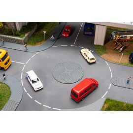 Mini-Kreisverkehr und Verkehrsinsel