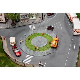 Kreisverkehr und Verkehrsinsel