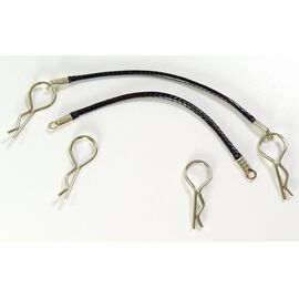 Absima Karosseriesplinte mit Seil, schwarz