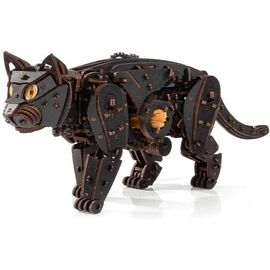 EWA Katze 3D Holzbausatz Schwarz