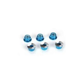LEMLOSB3993-4mm Aluminum Serrated Lock Nuts Blue